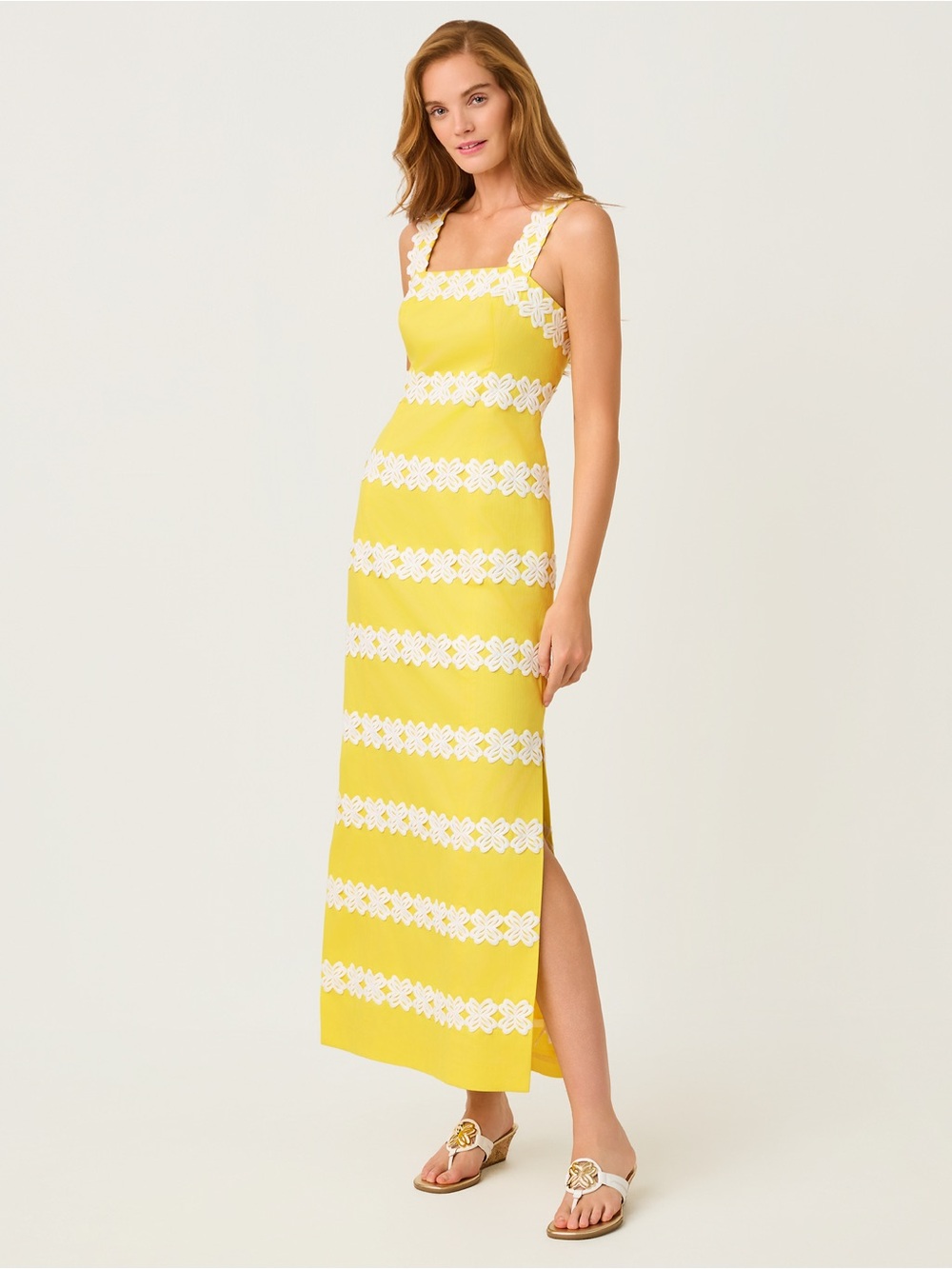 Lilly Pulitzer Davis Yellow Maxi dress